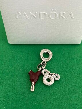 Pandora Disney Parks Ice Cream Donut Dangle Charm Sterling silver Charm